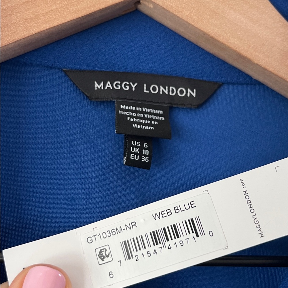 Maggy London Royal Blue Midi Dress - Picture 2 of 6